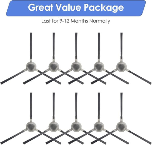 (10 Pack) M2 Pro Replacement Side Brushes Compatible with Lefant M2 Pro/ M2S Pro/ M1/ M310/ M210/ M210B/ M213S Robot Vacuum, Side Brush Kit, Corner Brush Accessories Kit, Vacuum Attachments Brushes