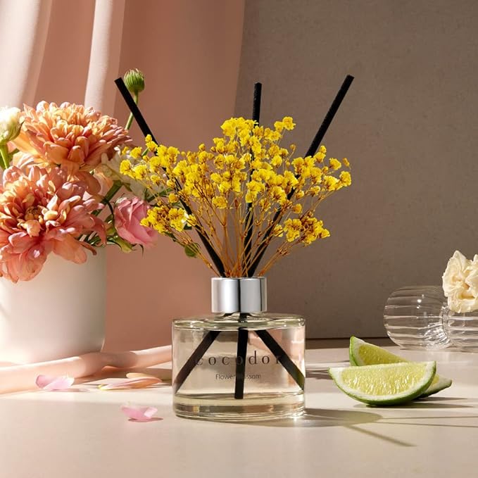 COCODOR Flower Reed Diffuser Set / 6.7oz / Lovely Peony/Scent Diffuser ...